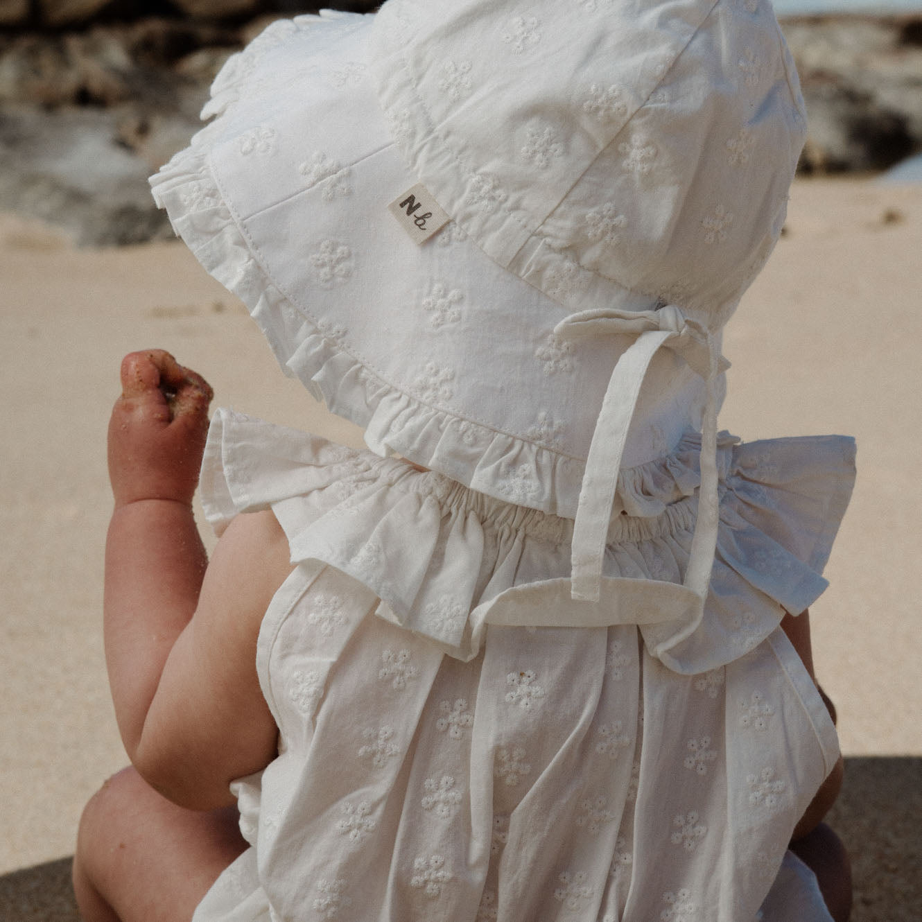 Nature Baby Plum Suit - Ivory Flora