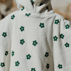 Org Cotton Poncho Towel - Flora Natural Print