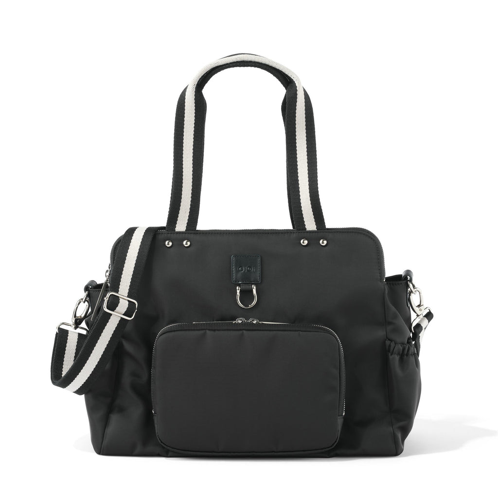 Triple Tote Nappy Bag - Black Nylon