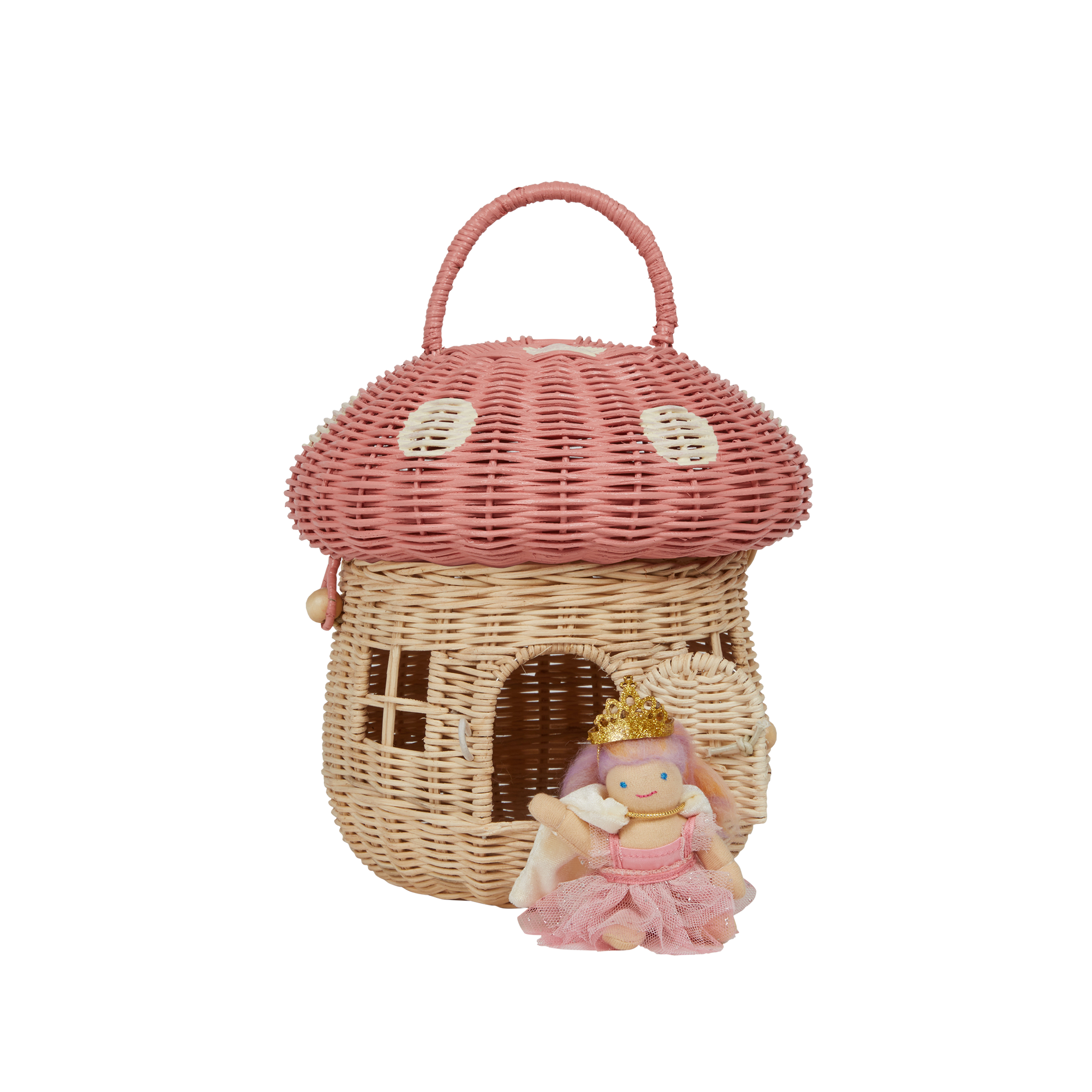 Rattan Mushroom Basket - Musk