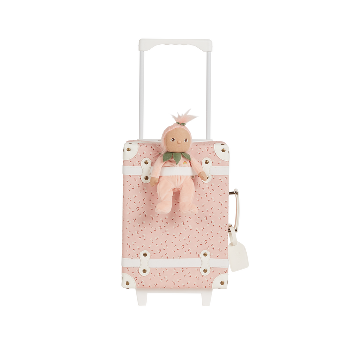 Olli Ella See-ya Suitcase - Pink Daisies