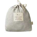 Organic Cotton & Merino Sleeping Bag - Grey Marl Stripe