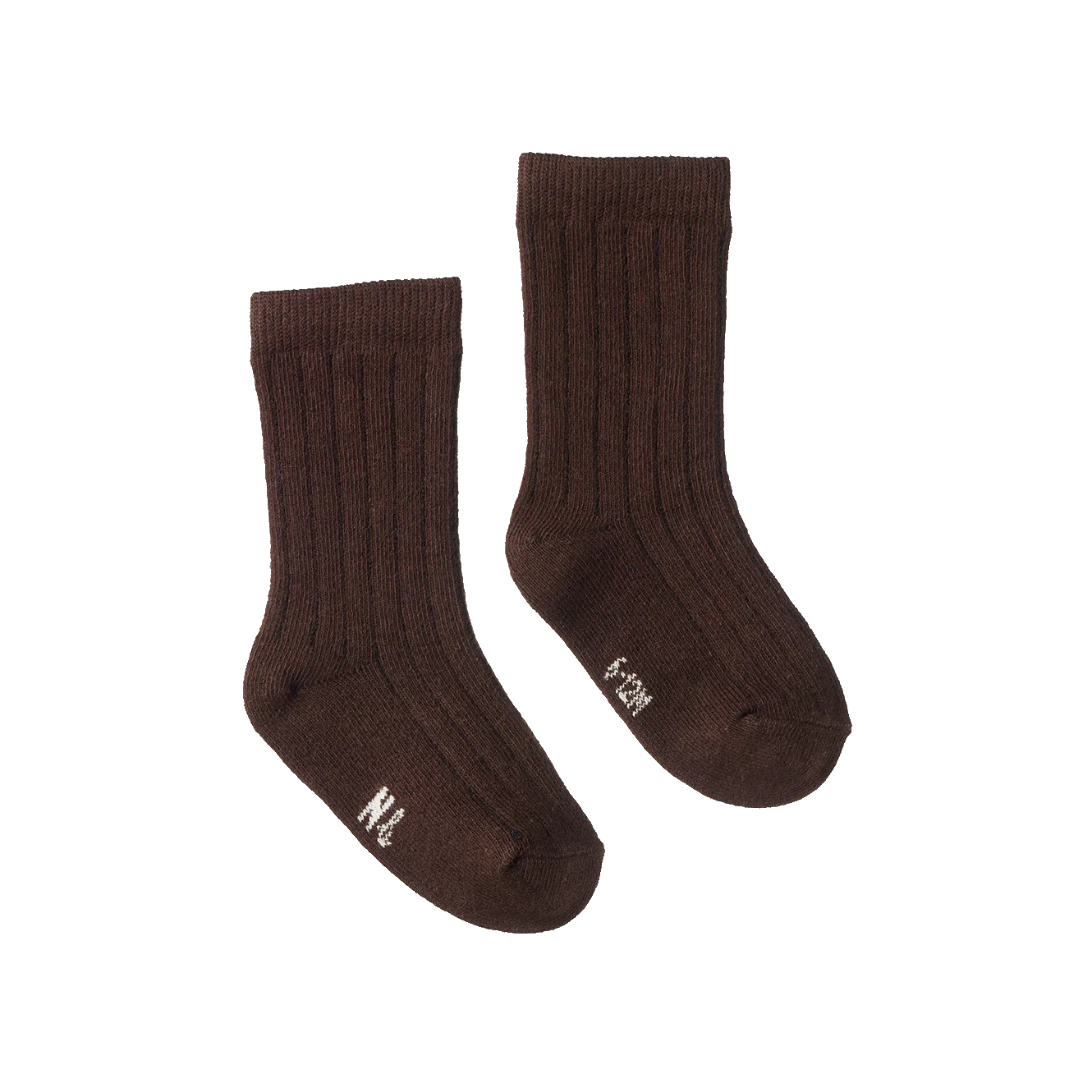Organic Cotton Rib Socks - Pinecone