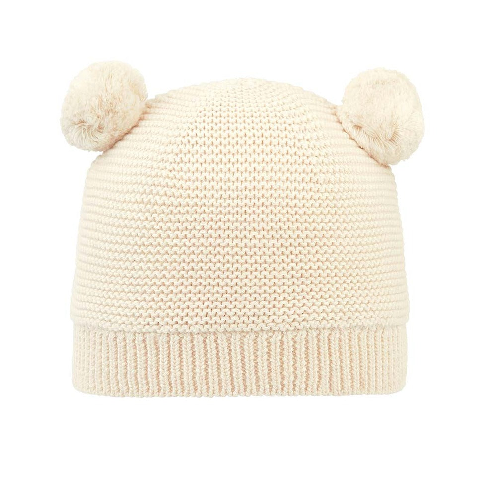 Organic Beanie - Snowy / Feather