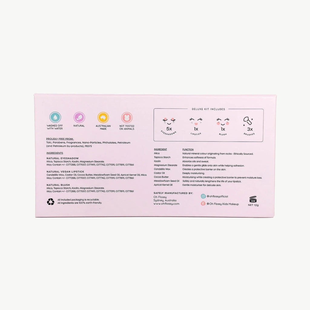 Oh Flossy Deluxe Makeup Set | Soft Pink with Sparkles