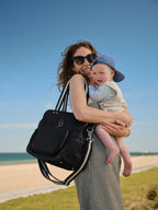 Triple Tote Nappy Bag - Black Nylon