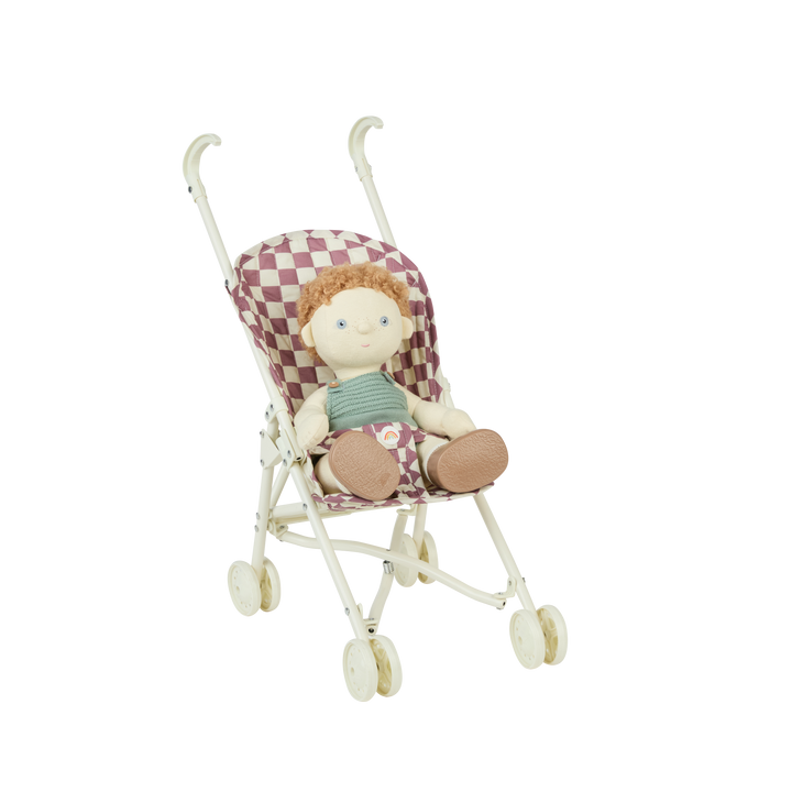 Olli Ella Sollie Stroller - Plum Check