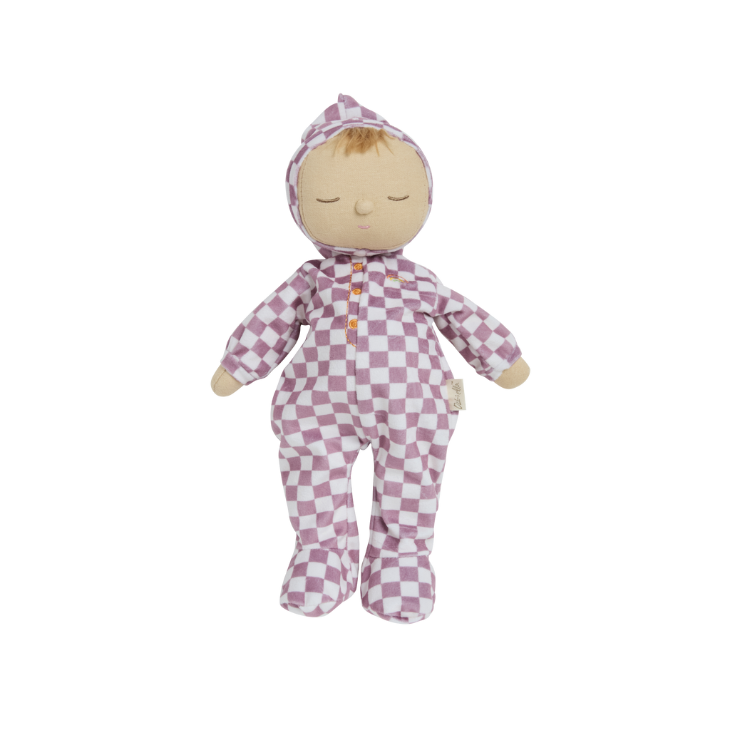Olli Ella Dozy Dinkum Doll Twinkle - Plum Check