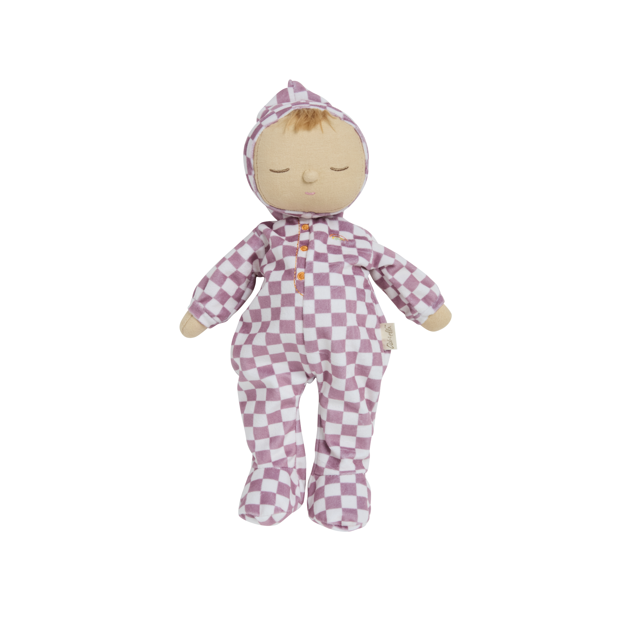 Olli Ella Dozy Dinkum Doll Twinkle - Plum Check