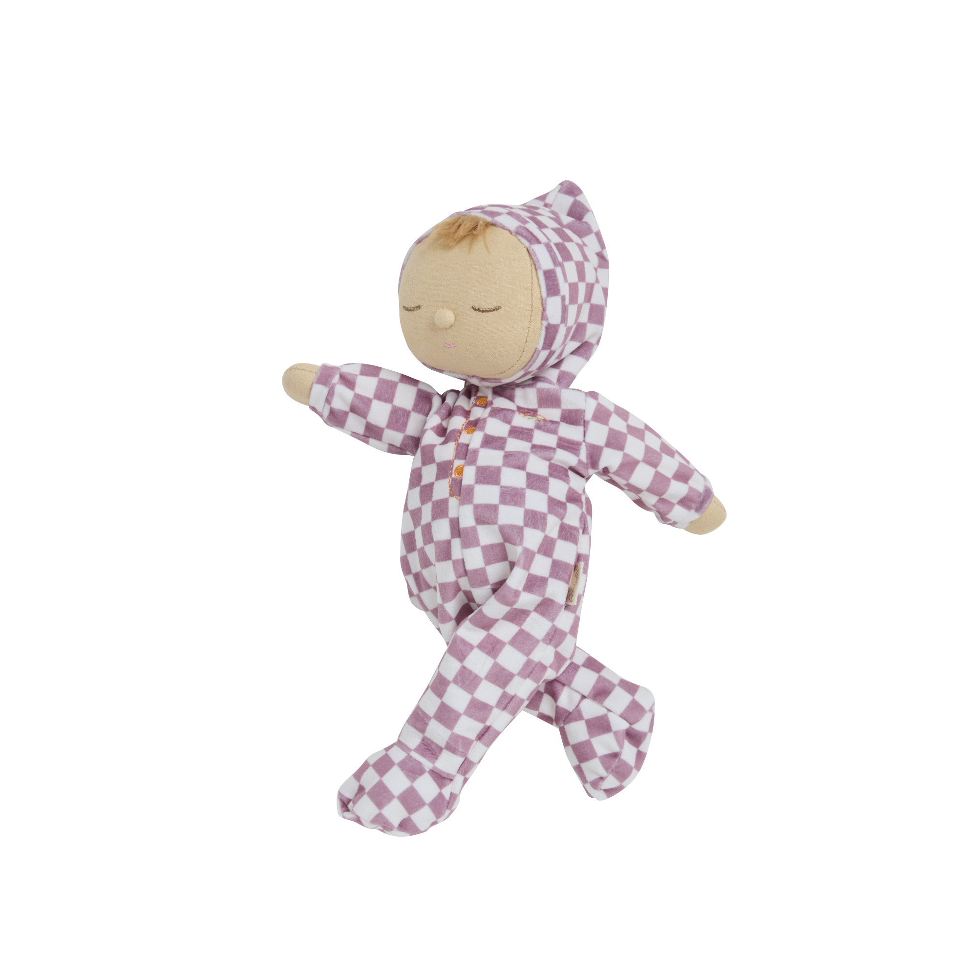 Olli Ella Dozy Dinkum Doll Twinkle - Plum Check