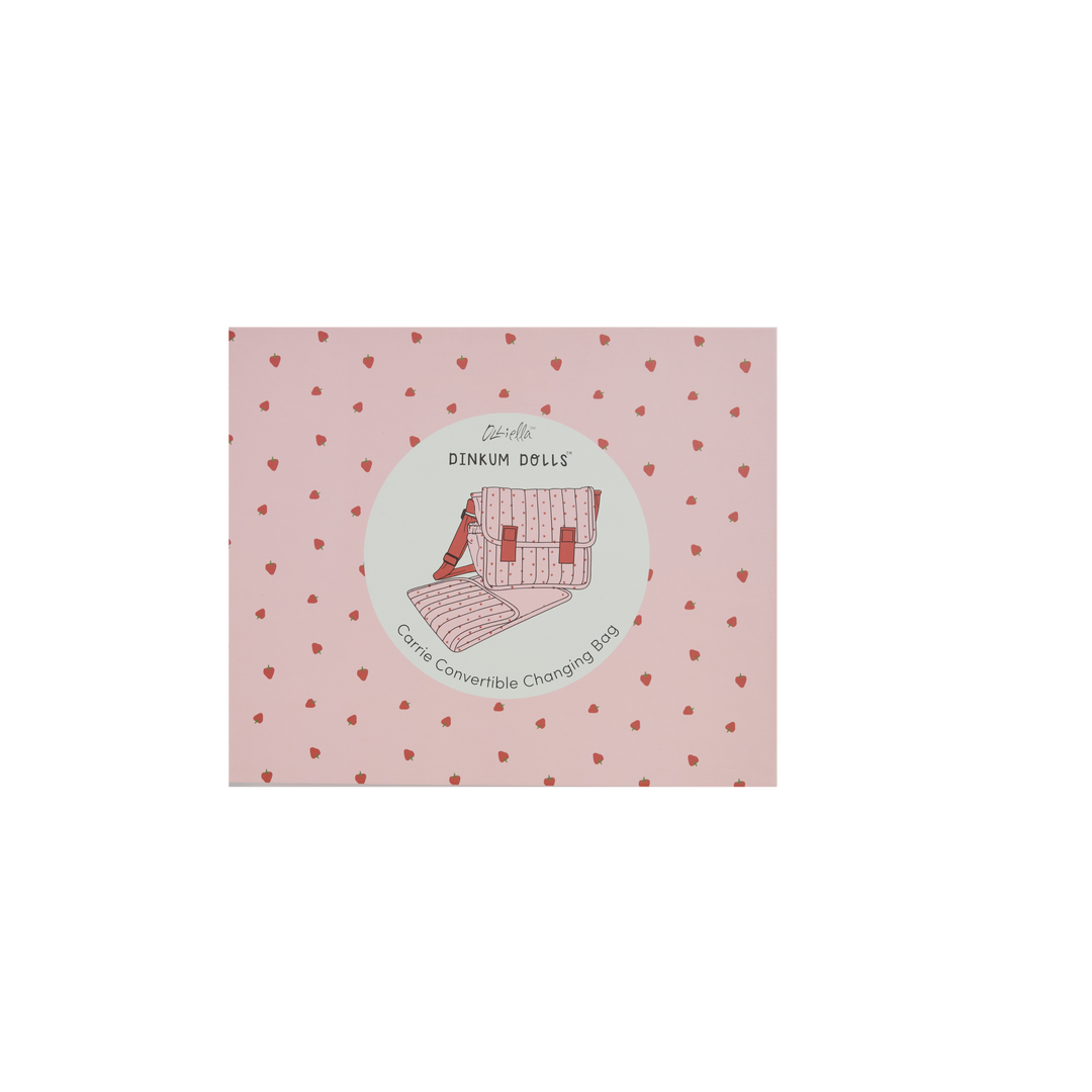 Olli Ella Carrie Convertible Changing Set - Strawberry