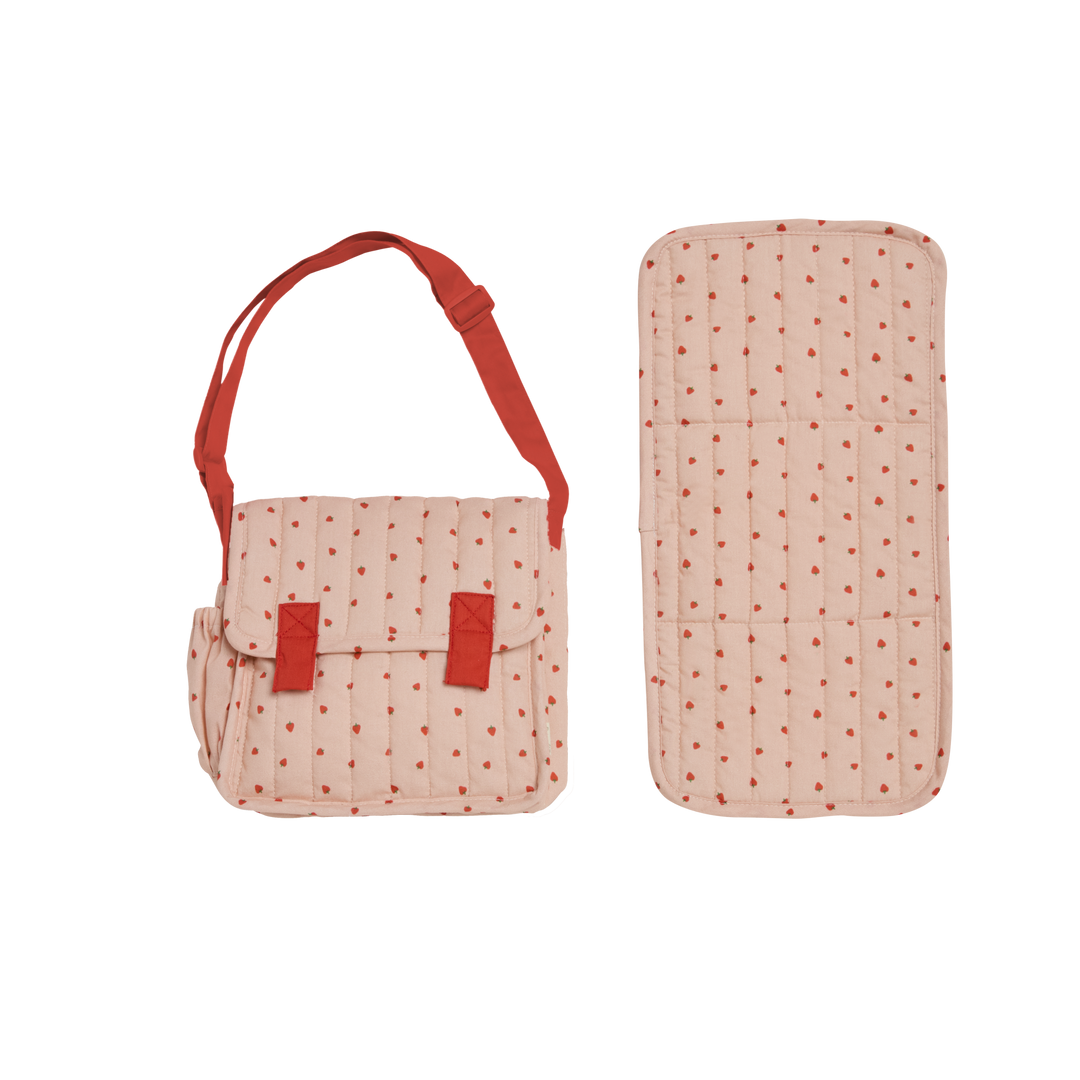 Olli Ella Carrie Convertible Changing Set - Strawberry