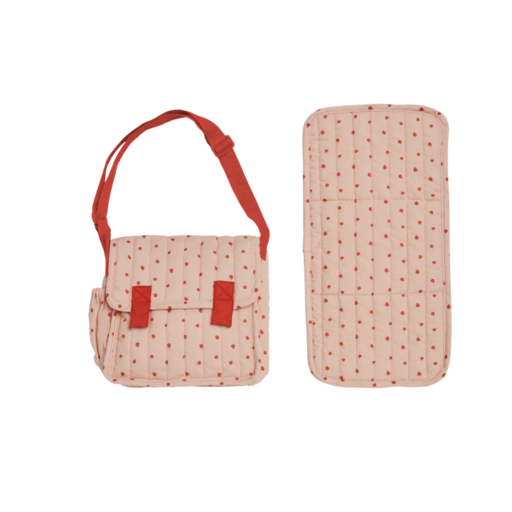 Olli Ella Carrie Convertible Changing Set - Strawberry