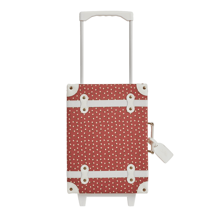 Olli Ella Holiday See-Ya Suitcase - Sweetheart Red