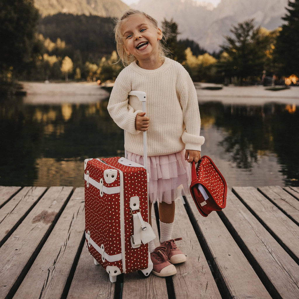 Holiday See-Ya Suitcase - Sweetheart Red