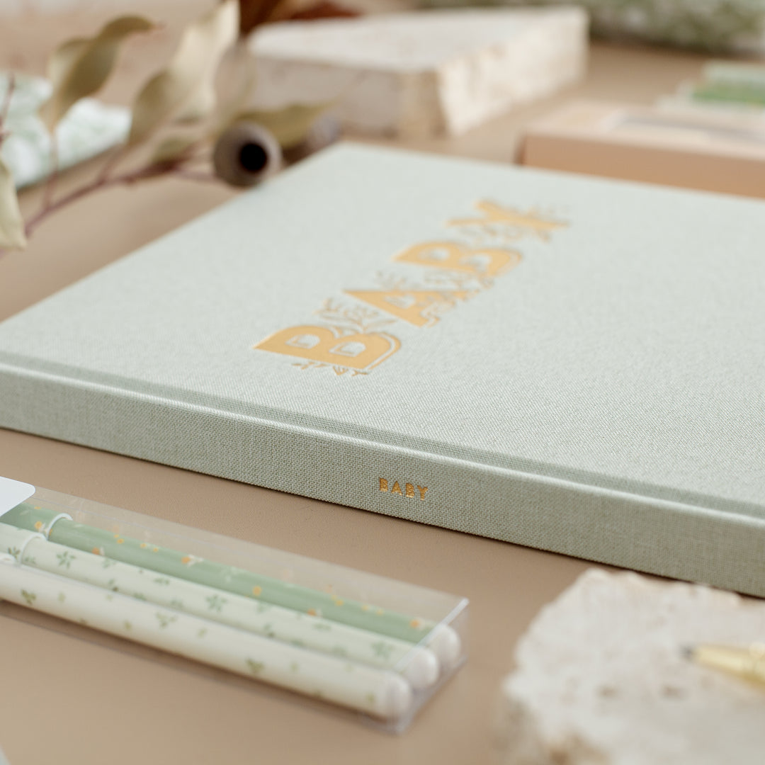 Fox & Fallow Baby Book - Pistachio (Boxed)