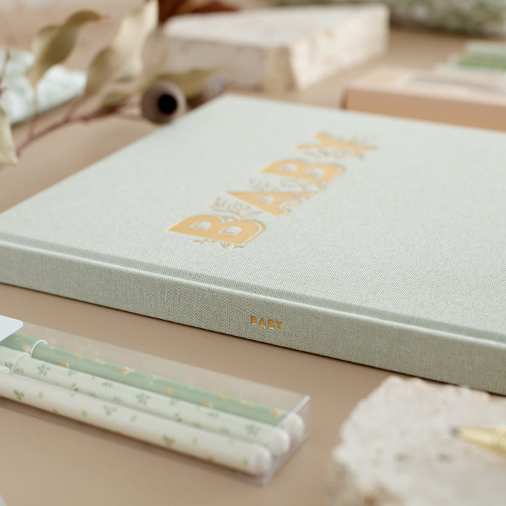 Fox & Fallow Baby Book - Pistachio (Boxed)