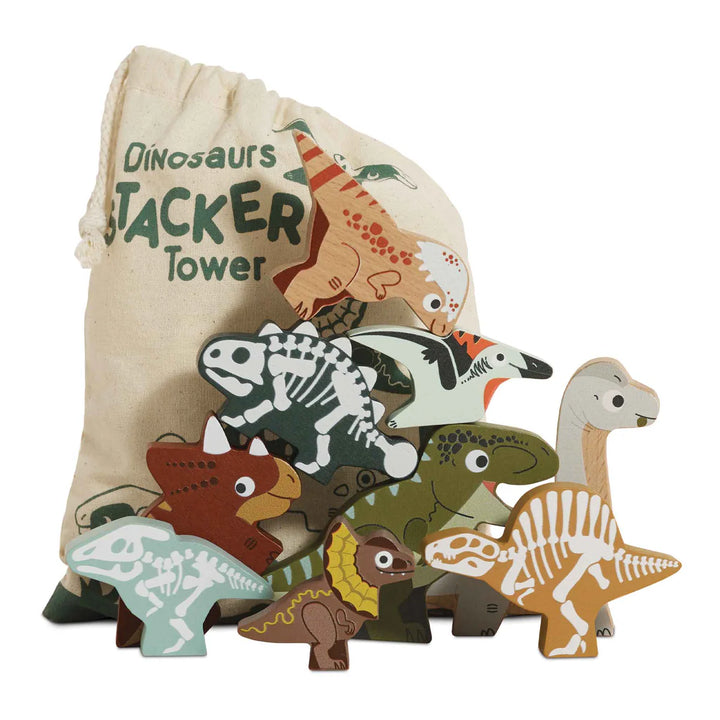 Jurassic Stacking Dinosaurs & Bag - 10 Piece