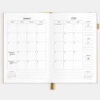 2026 A5 Horizontal Planner - Taupe