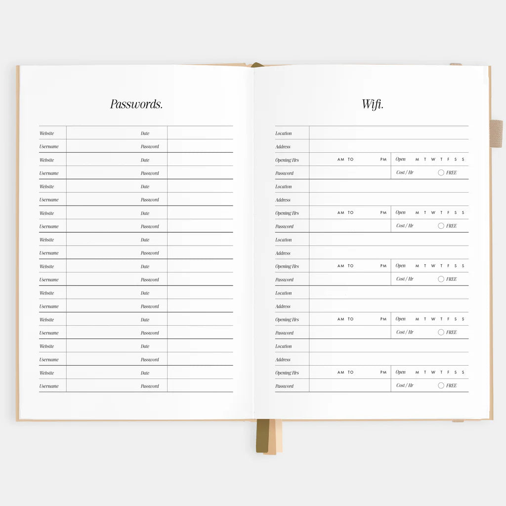 2026 A5 Horizontal Planner - Taupe