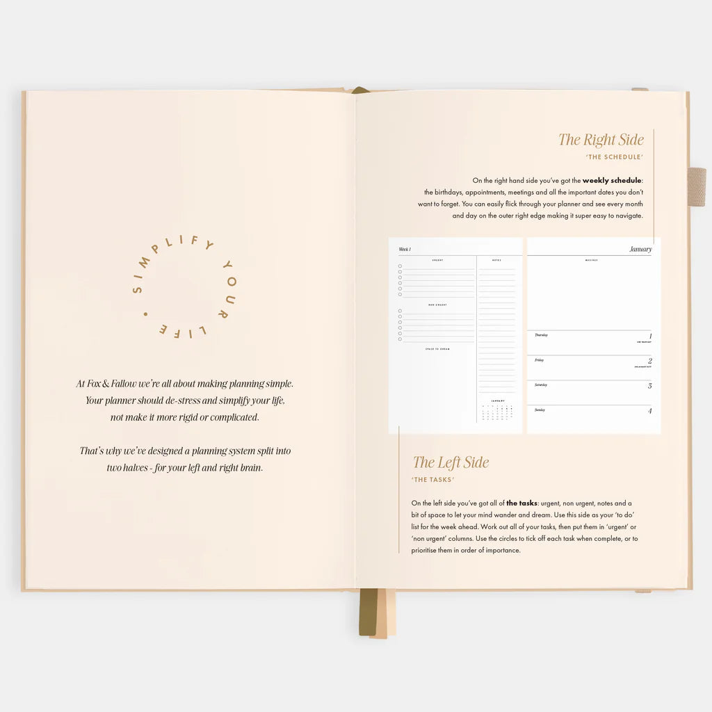 2026 A5 Horizontal Planner - Taupe