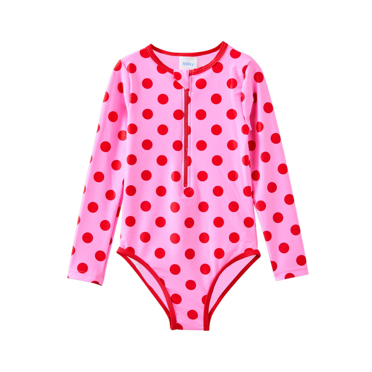 PRE-ORDER - Polka Dot Longsleeve Swimsuit