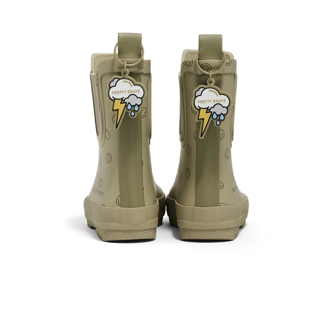 Pretty Brave Puddle Boot - Sage Smiley