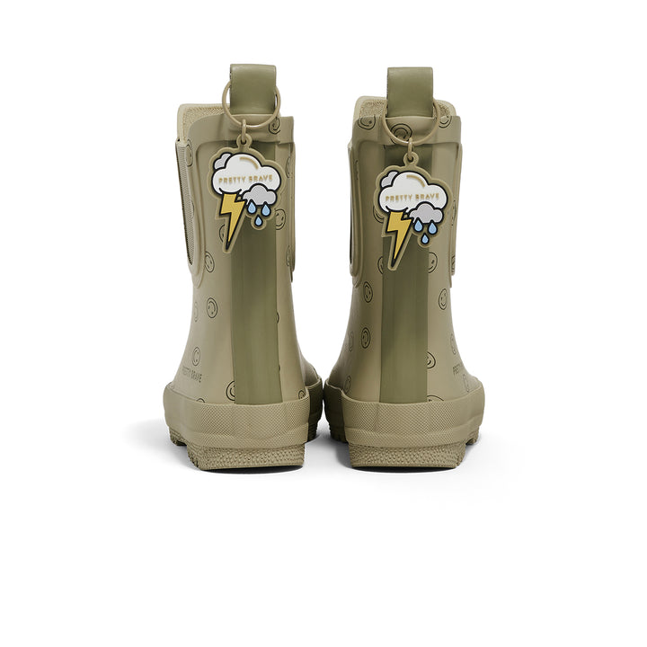 Pretty Brave Puddle Boot - Sage Smiley