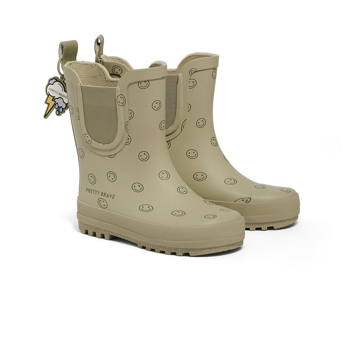 Pretty Brave Puddle Boot - Sage Smiley