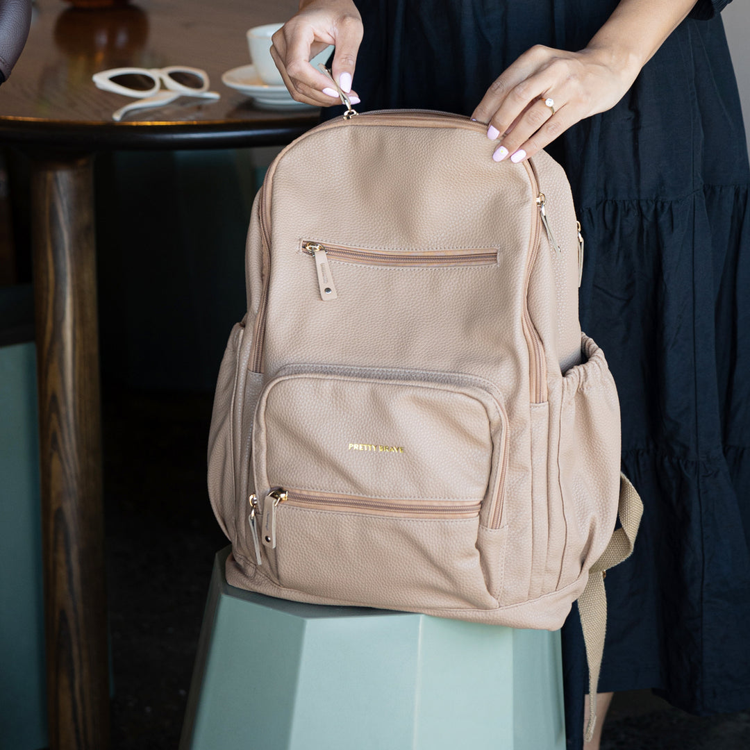 Pretty Brave Chloe Backpack - Natural Pebble