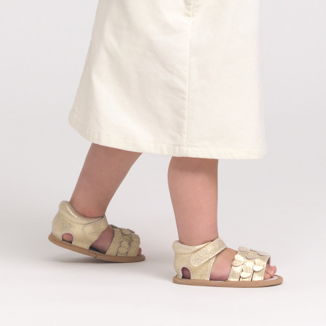Pretty Brave Hearts Sandal Gold Sparkle