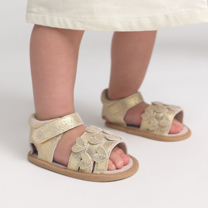 Pretty Brave Hearts Sandal Gold Sparkle