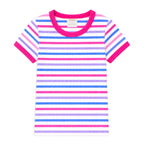 Pretty Pink Stripe Rib Tee