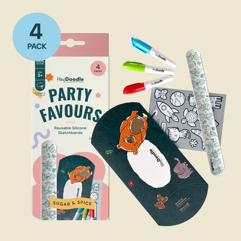 Hey Doodle Sketchband Party Favours (4 pack)- Sugar & Spice