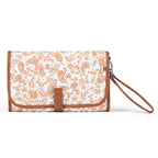 Change Clutch - Peach Paisley/Tan