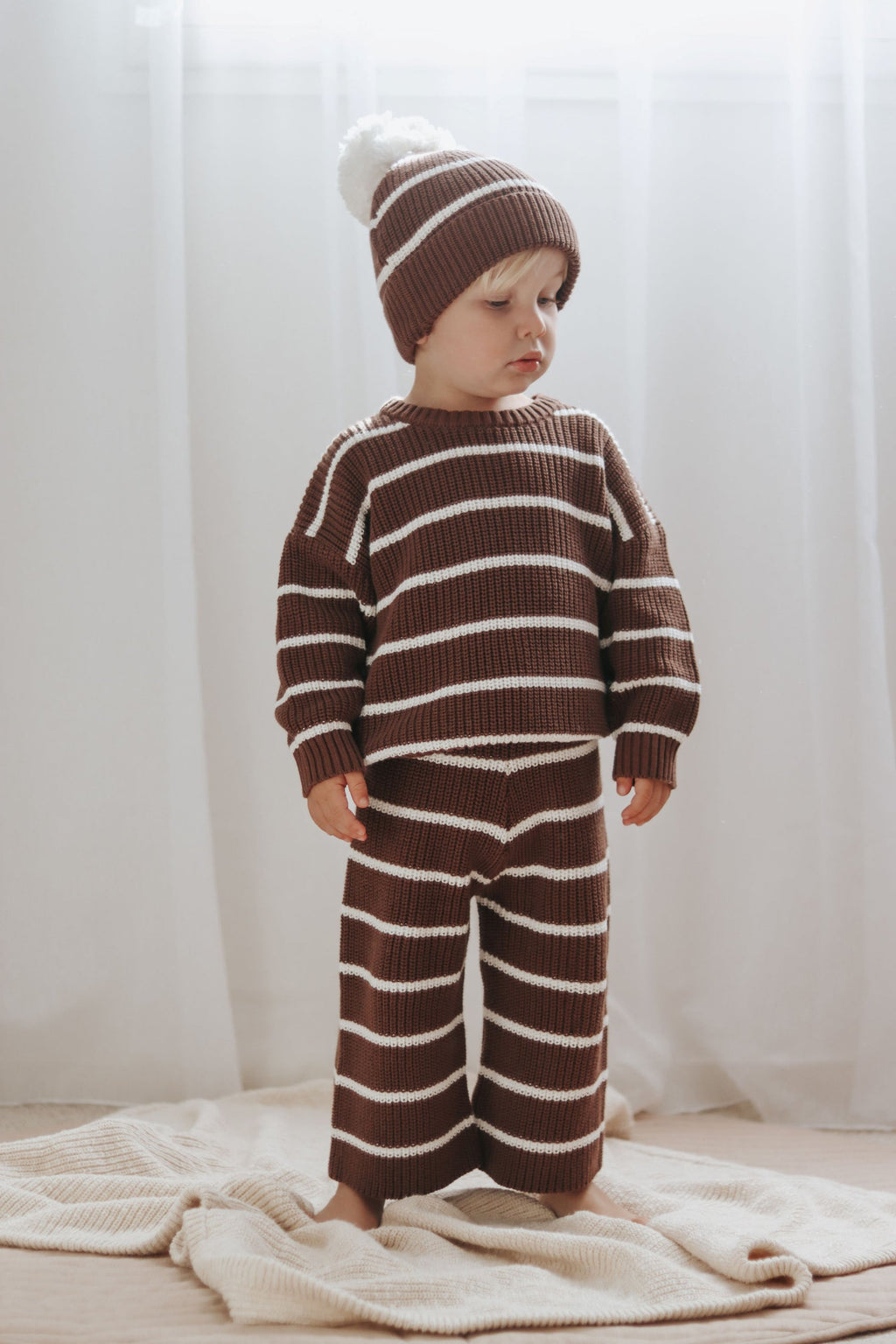Ziggy Lou - Cropped Pants | Chocolate Stripe