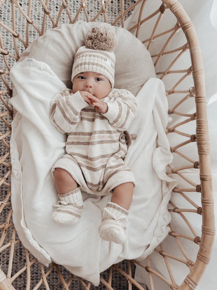 Ziggy Lou - Long Sleeve Playsuit | Cinnamon