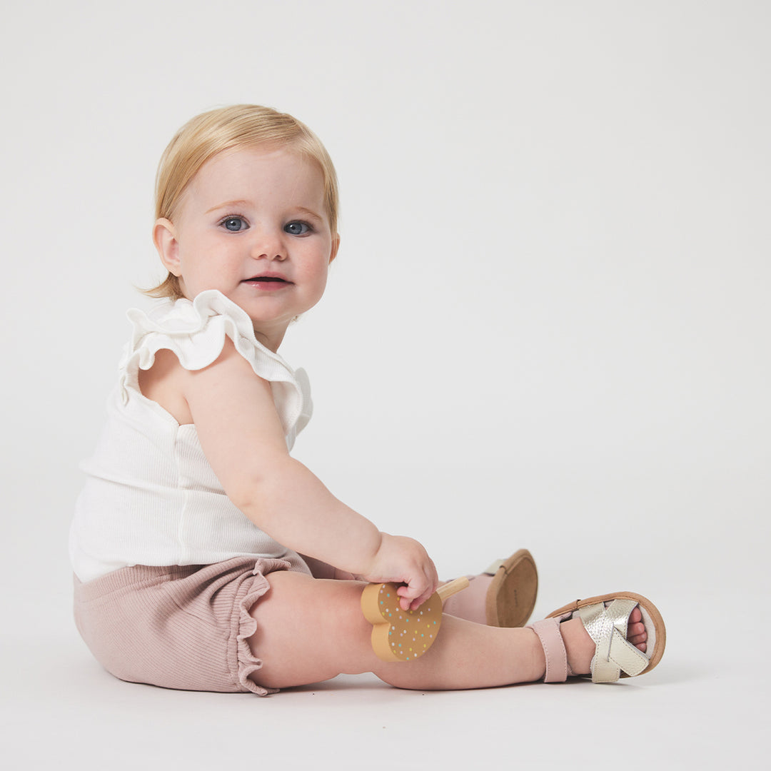 Pretty Brave Baby Criss-Cross - Blush/Gold