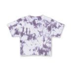 Organic Knitted Tie Dye Rib Tee - Grape