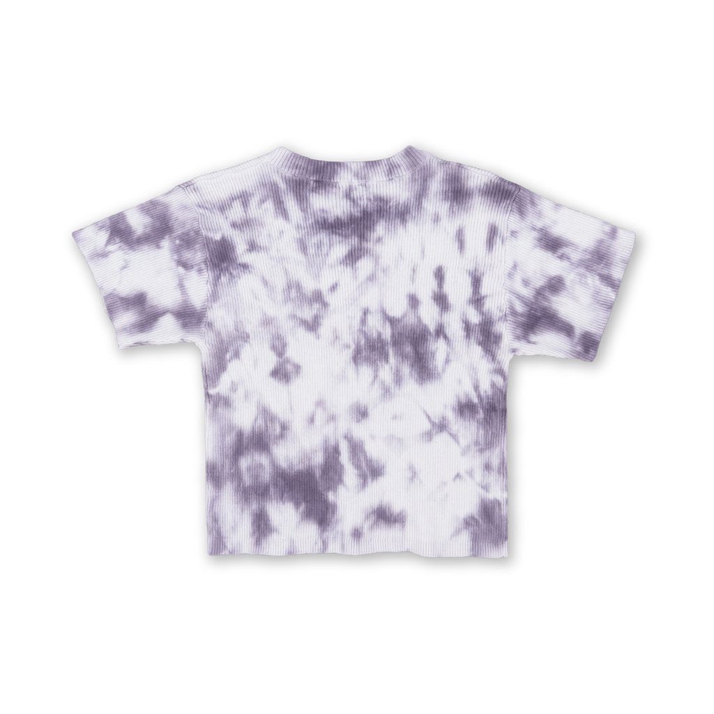 Organic Knitted Tie Dye Rib Tee - Grape