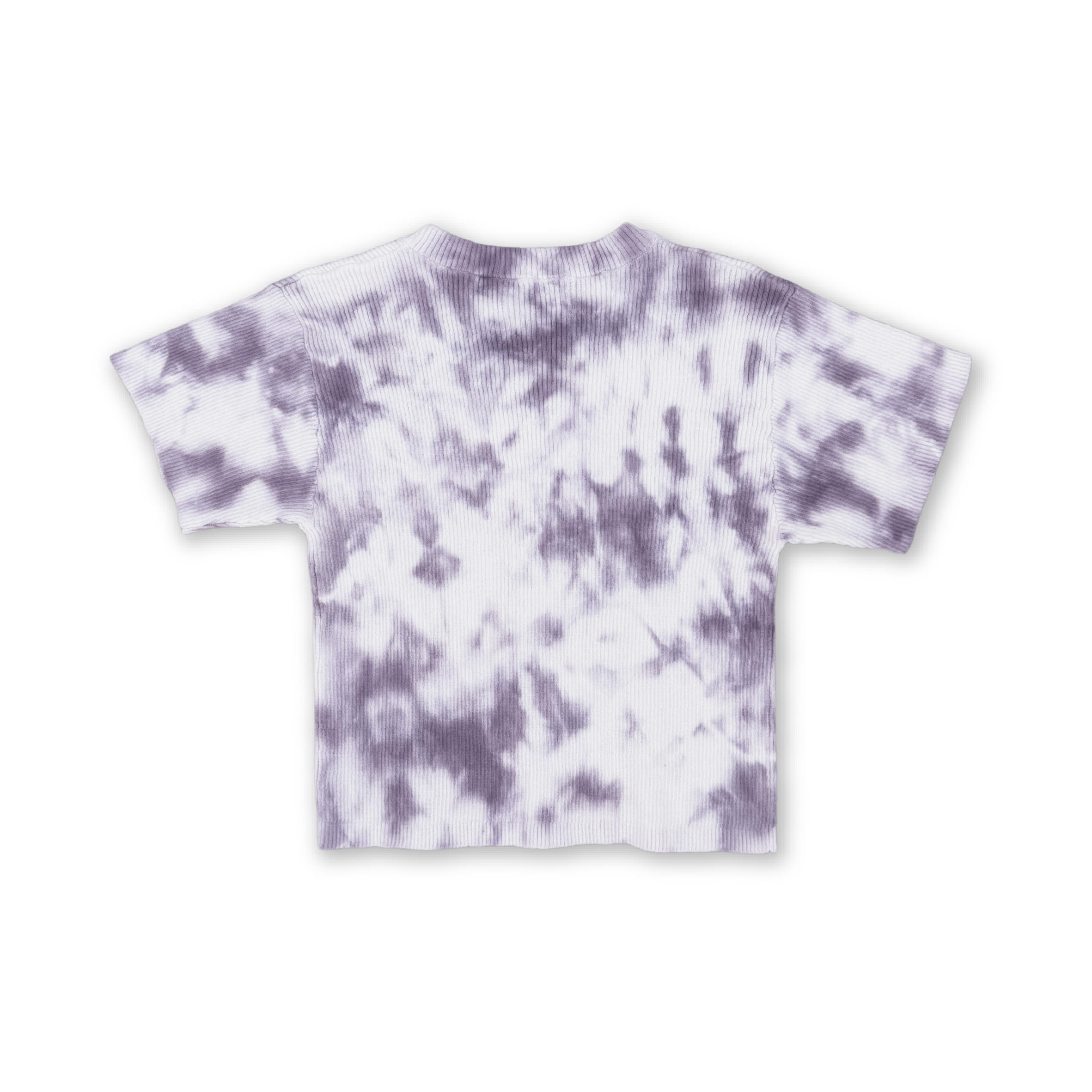 Organic Knitted Tie Dye Rib Tee - Grape