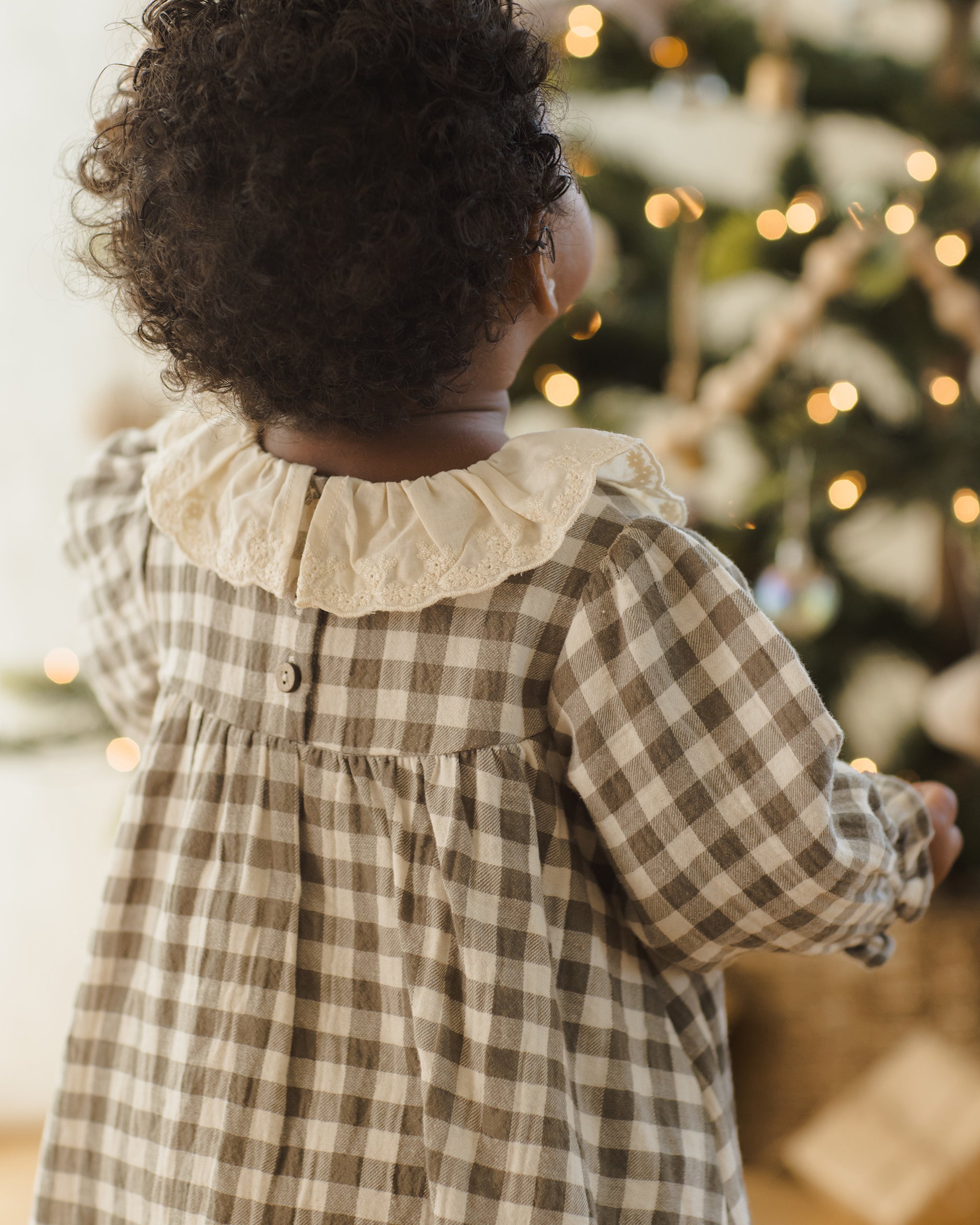 Callie Short Sleeve Dress - Forest Check