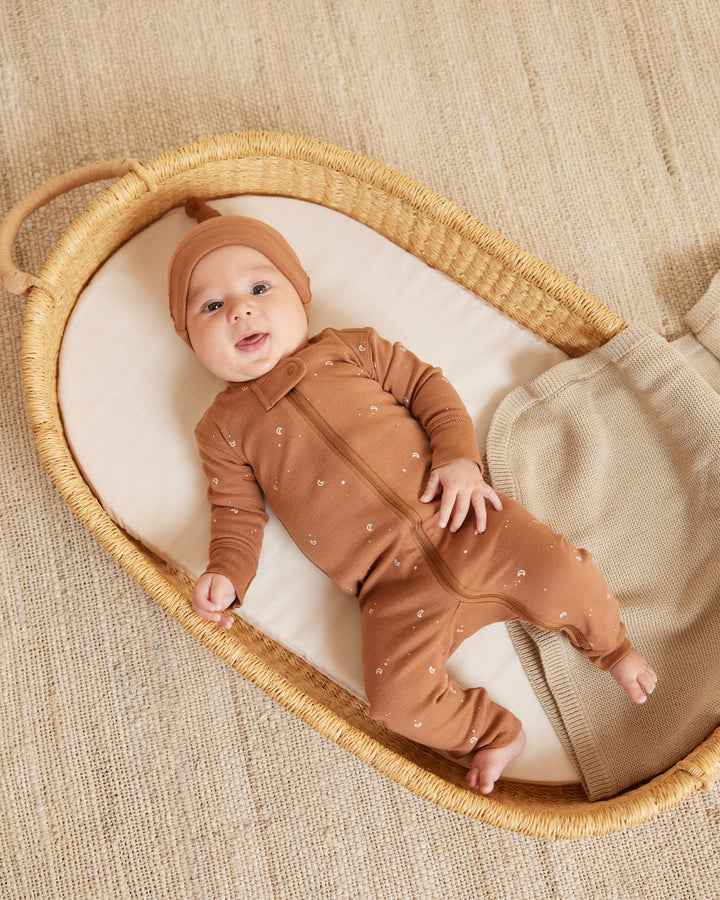 Quincy Mae Zip Long Sleeve Sleeper - Moons