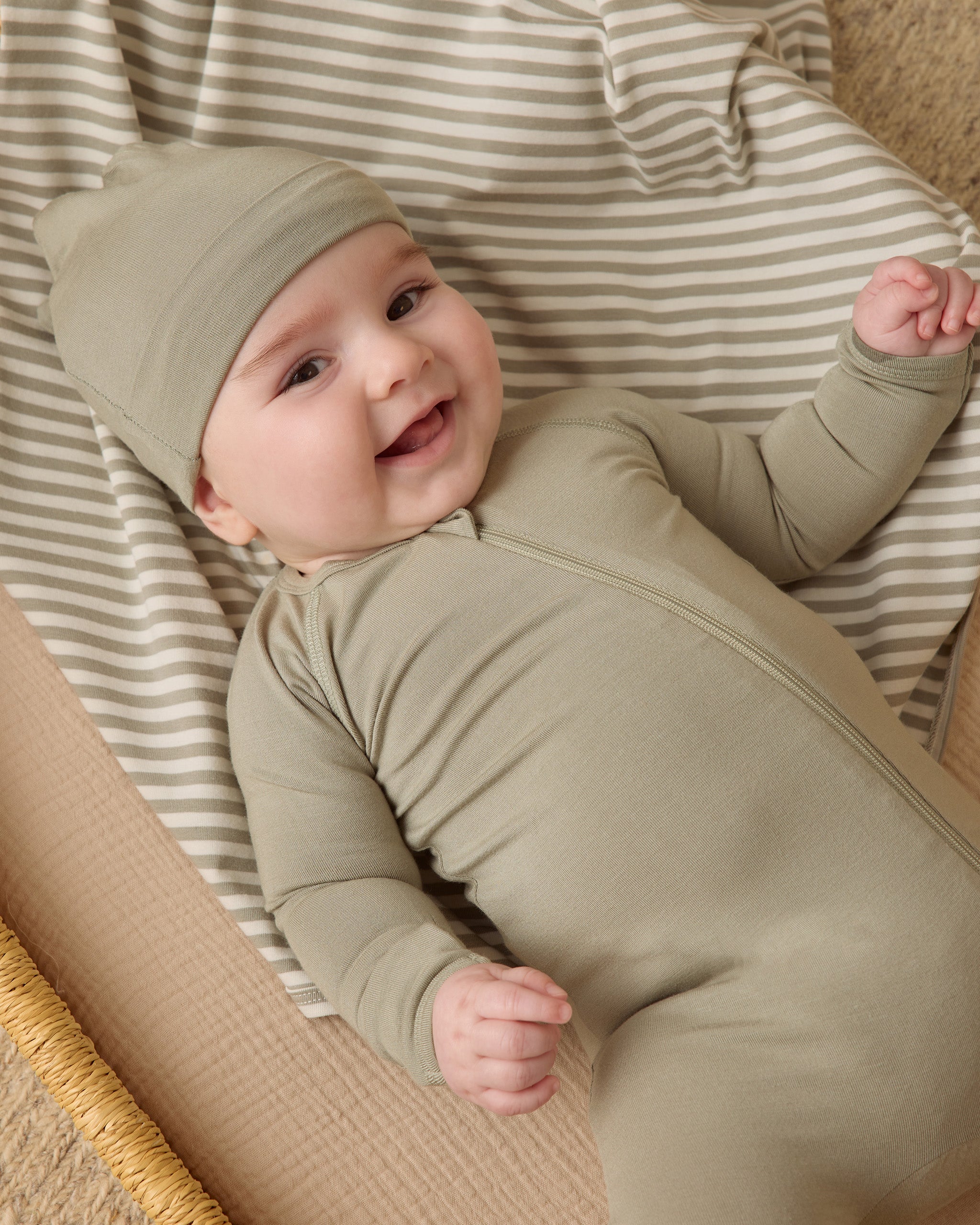 Quincy Mae Swaddle - Fern Stripe