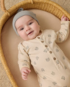 Knotted Baby Hat - Steel Blue