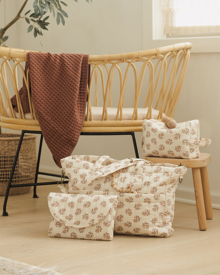 PRE-ORDER Quincy Mae Diaper Bag + Changing Pad Set || Daylily