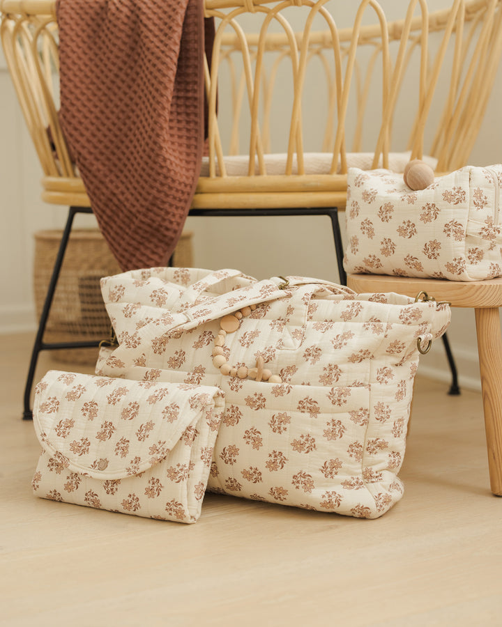 PRE-ORDER Quincy Mae Diaper Bag + Changing Pad Set || Daylily