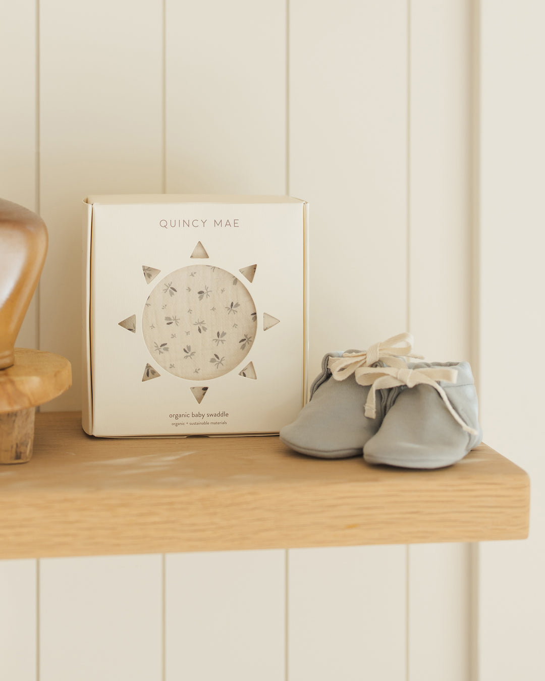 PRE-ORDER Quincy Mae Baby Booties || Steel Blue