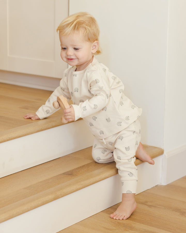 PRE-ORDER Quincy Mae Relaxed Sweatpant || Brown Bear