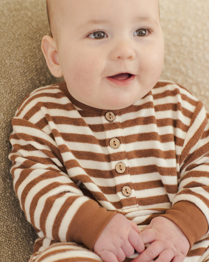 PRE-ORDER Quincy Mae Relaxed Jumpsuit || Cedar Stripe